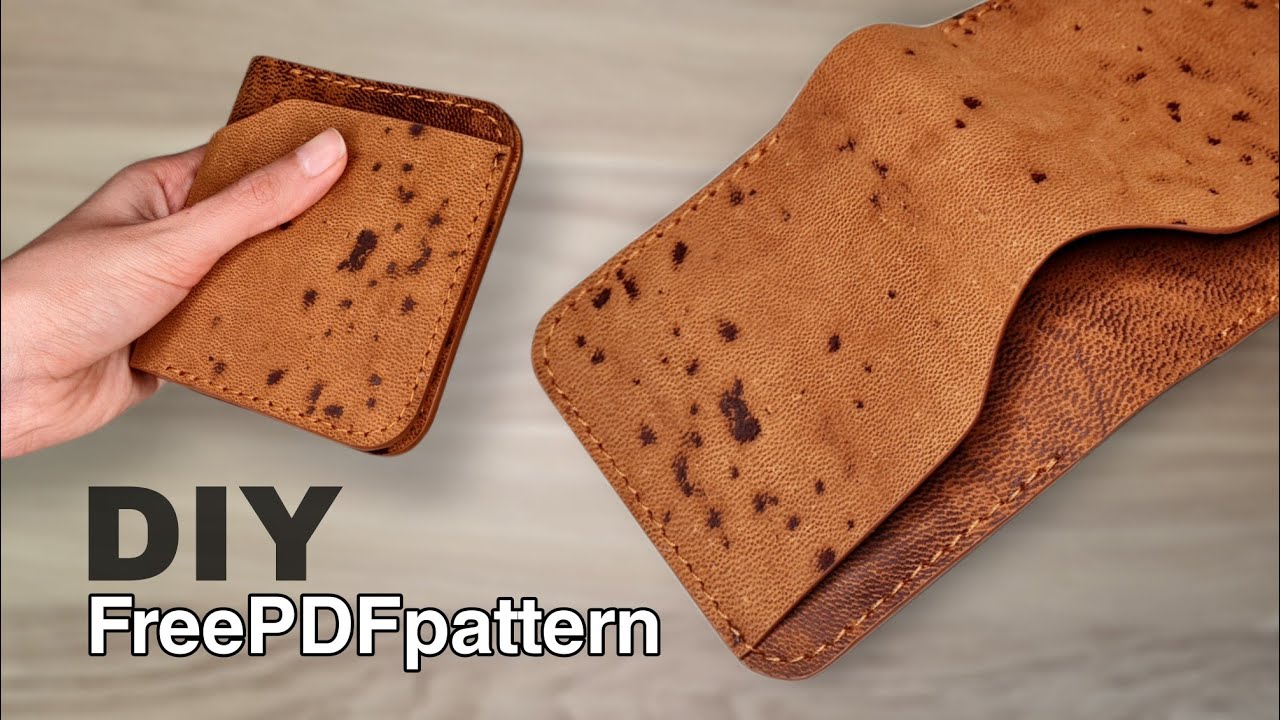 Free Pattern⭕️Leather wallet_tutorial✌️😎آموزش و الگوی رایگان کیف پول چرم