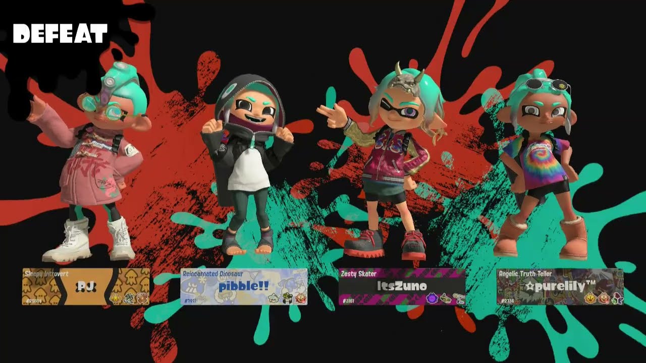 Splatoon 3 with friends... we lost most of the matches but we had fun!