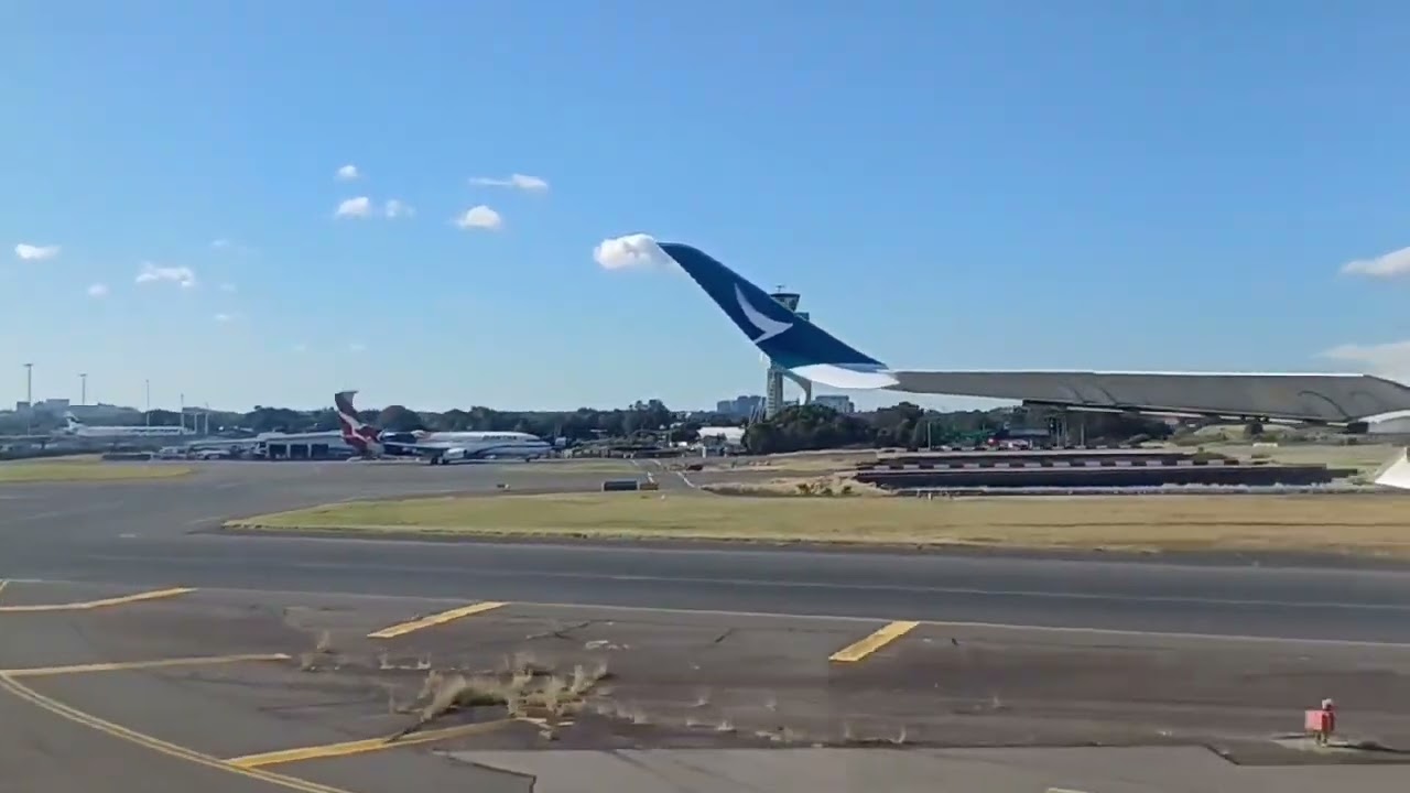 Cathay Pacific Airways A350-900 CX101 Landing at Sydney International Airport