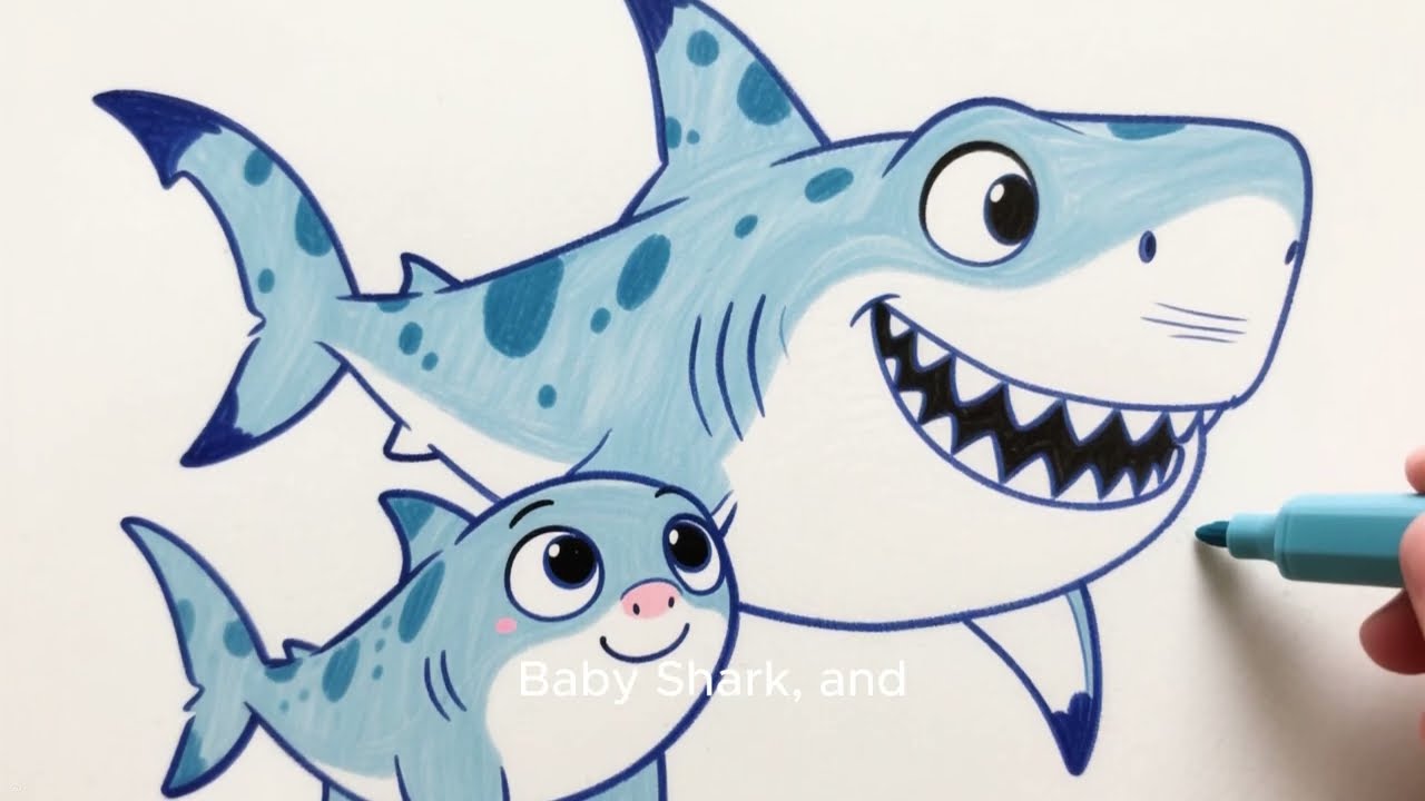 Learn To Draw Baby Shark For Kids