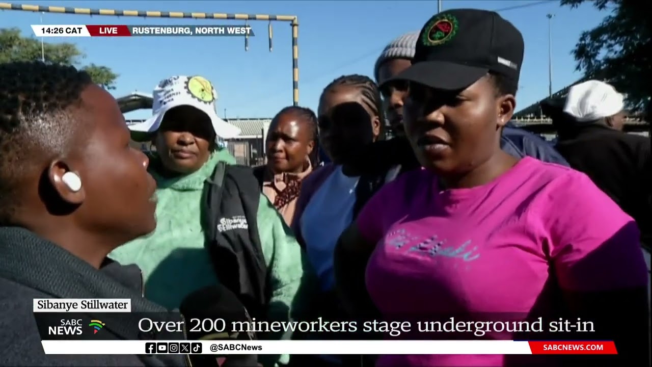Over 200 mineworkers stage underground sit-in