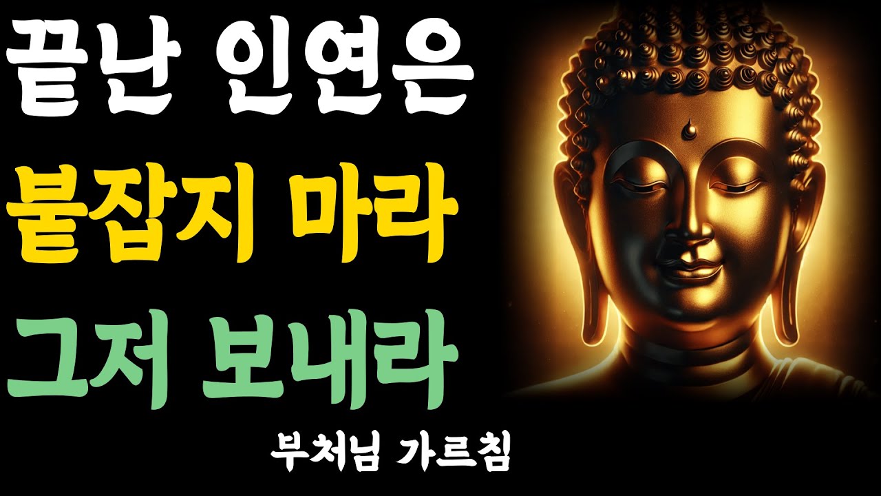 끝난 인연을 붙잡을수록 더 아프다 | 보내야 할 인연의 신호 | 자면서 듣는 부처님 말씀 | 석가모니 | 불교 명언 | 불교 오디오북