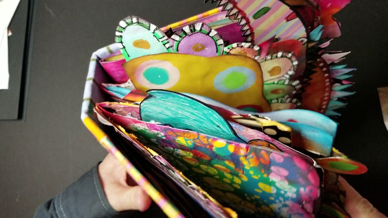 Crazy Colorful Whimsical art junk journal