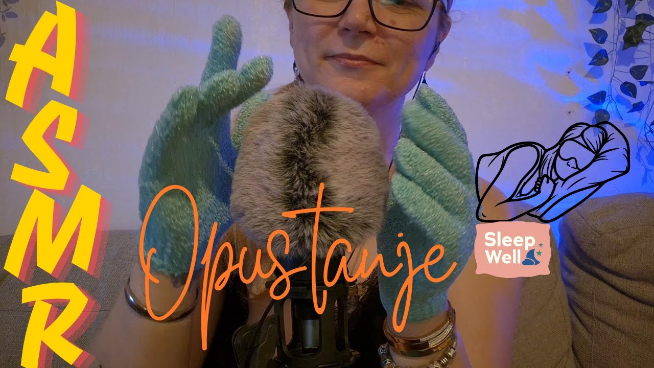 ASMR ☆Rukavice Na MIKROFONU i  dve, tri TINGLI reci na Svedskom 😄😴😴