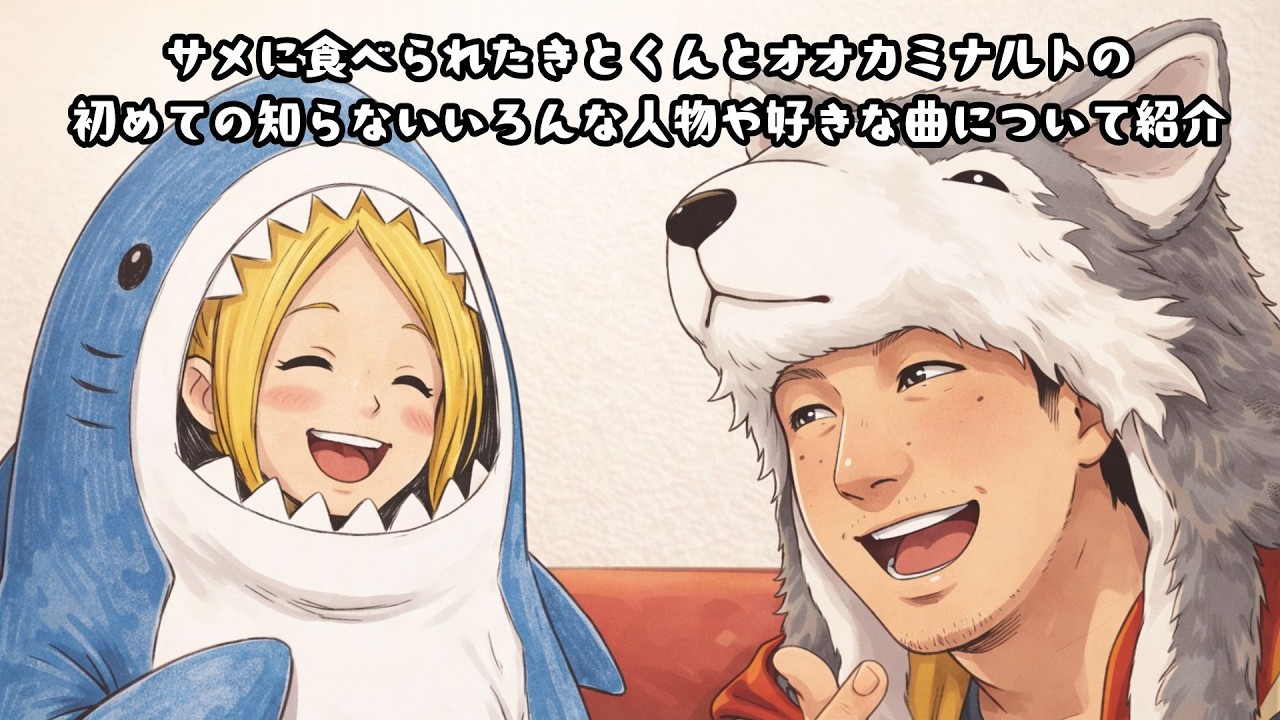 【ドリームマッチライブ2026】サメに食べられたきとくんとオオカミナルトの初めての知らないいろんな人物や好きな曲について紹介