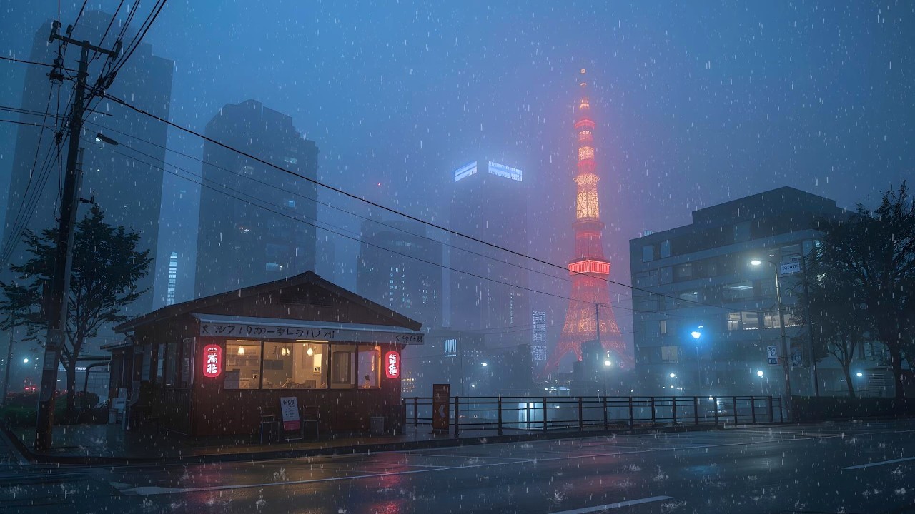 Late Night Nostalgia ☕ Rainy Café Lofi in Tokyo