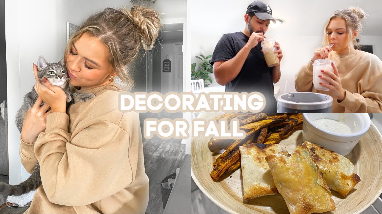 Decorating For Fall, Buffalo Chicken Egg Rolls & Testing Pumpkin Drinks