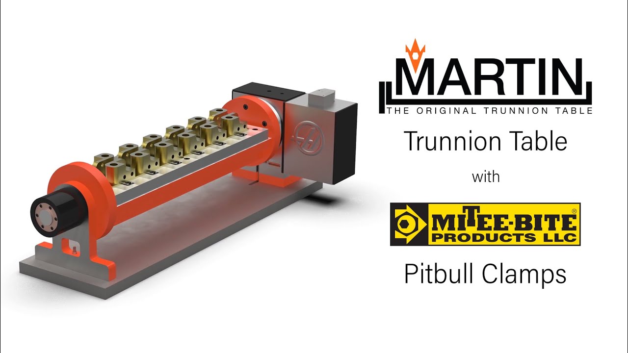 Martin Trunnion Table with Mitee-Bite Pitbull Clamps