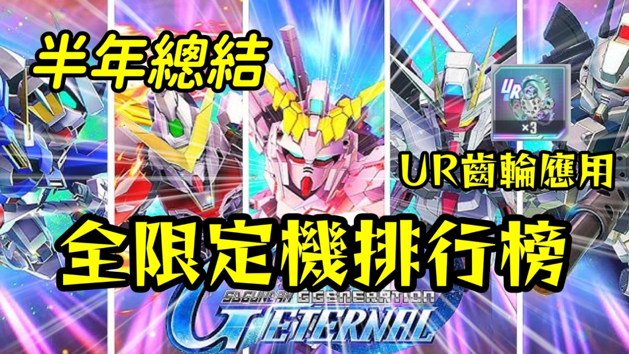 【SD高達G世代永恆】半年總結！｜全限定機強度排行榜｜UR突破齒輪應用｜SD Gundam G Generation ETERNAL