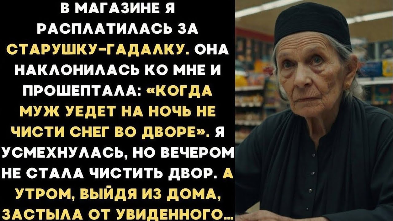 Гадалка сказала: Когда муж уедет на ночь не чисти снег во дворе.  А утром, выйдя из дома, я застыла