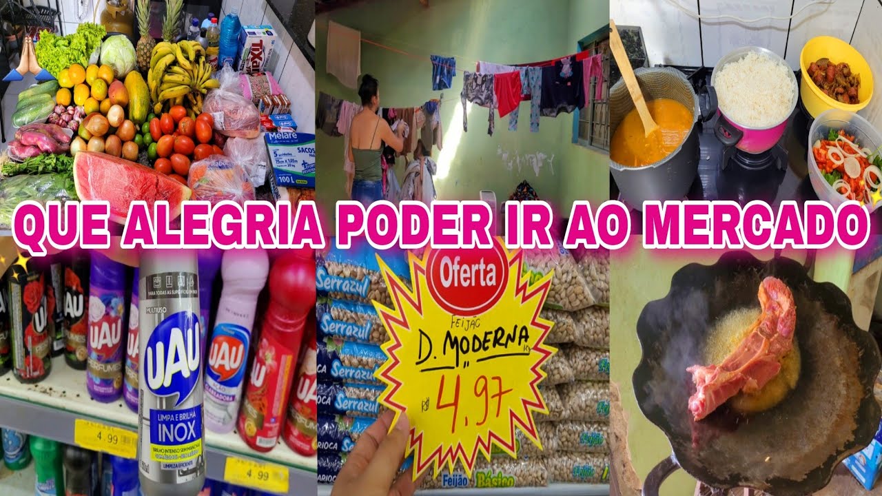 ESTAVA SEM NADA NA GELADEIRA FOMOS NA CIDADE FAZER COMPRAS DE MERCADO- PRODUTOS DE LIMPEZA QUE AMO✨️