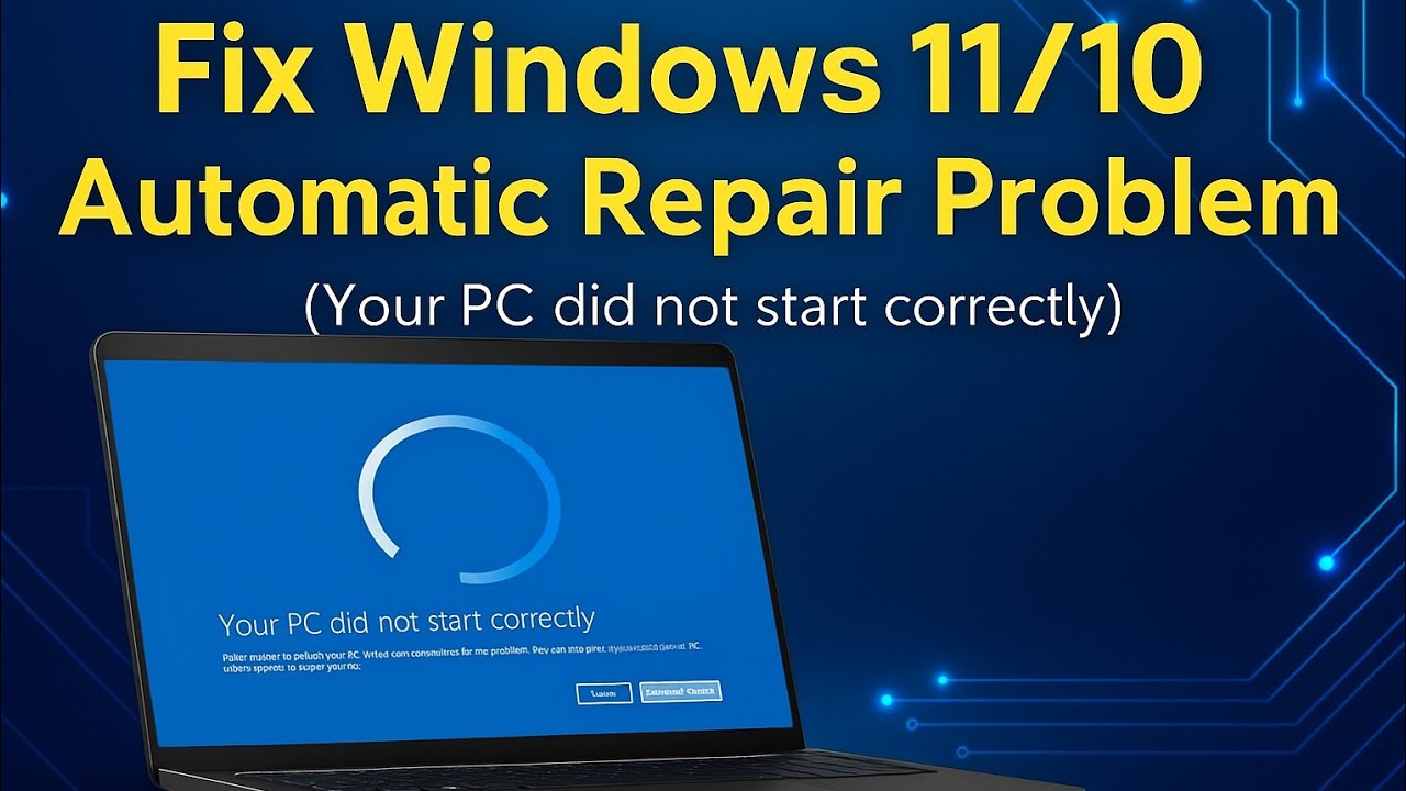 Fix Windows 11/10 Automatic Repair Loop | 100% Working Solution to ‘Your PC Did Not Start Correctly’