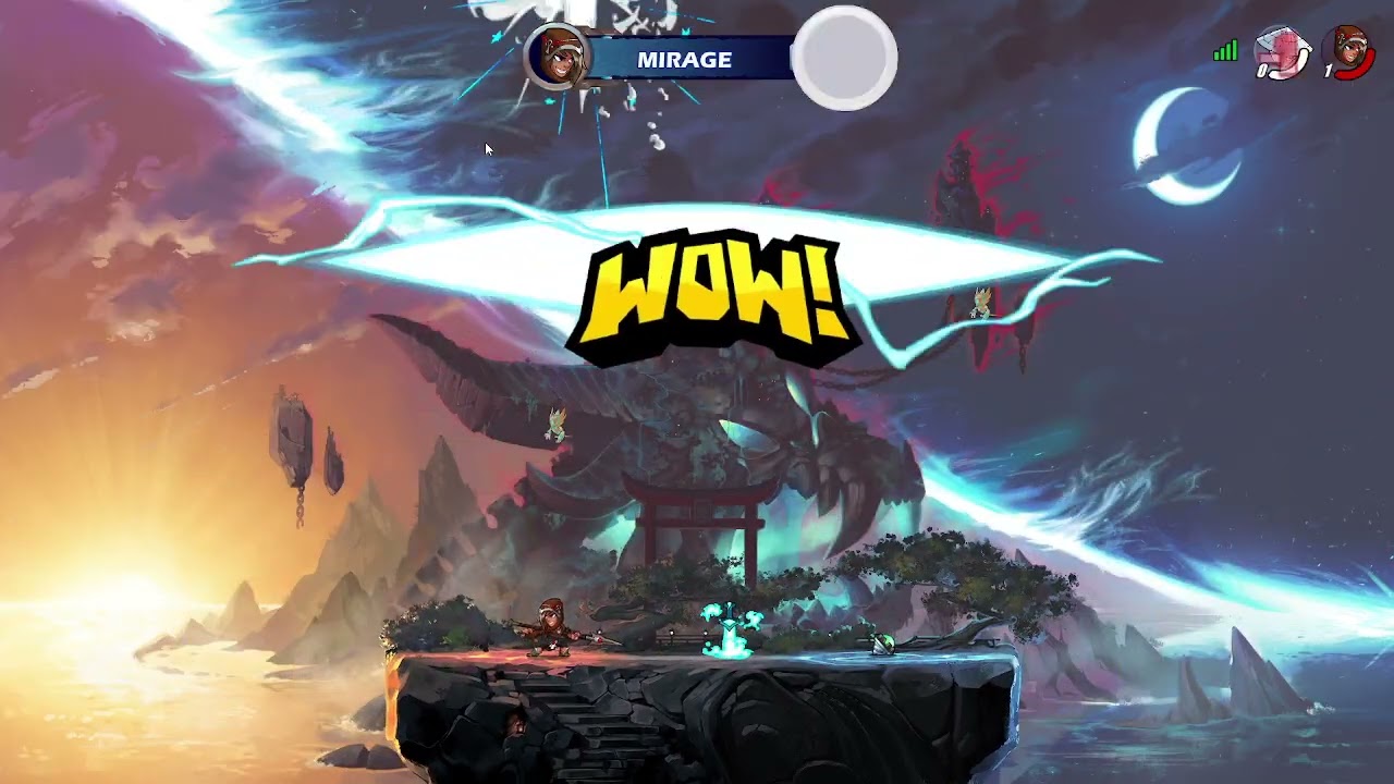 jugando brawlhalla con ulgrim y mirage