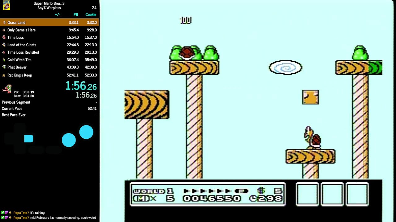 Super Mario Bros. 3 Any% Warpless in 52:37