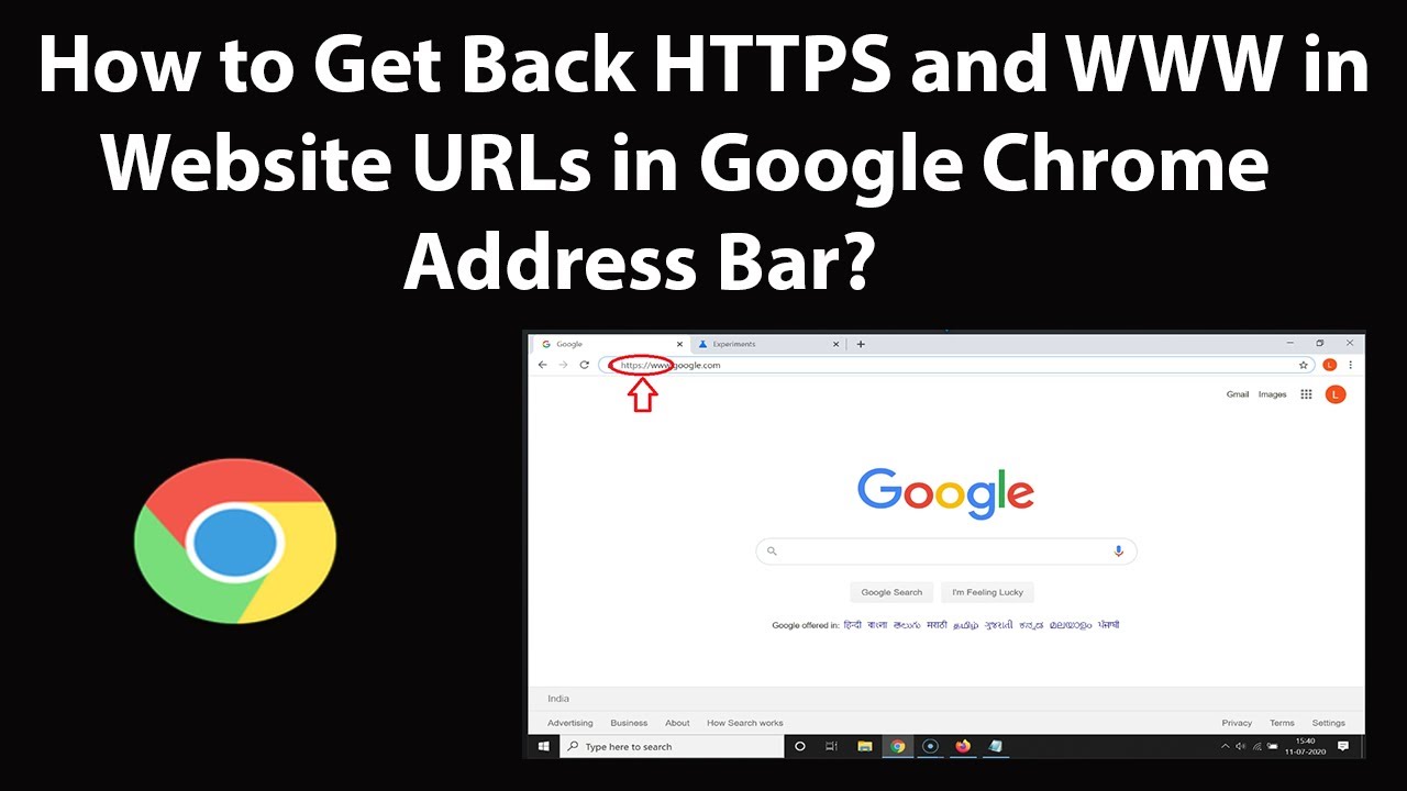 Как вернуть HTTPS и WWW в URL-адресах веб-сайтов в адресной строке Google Chrome?