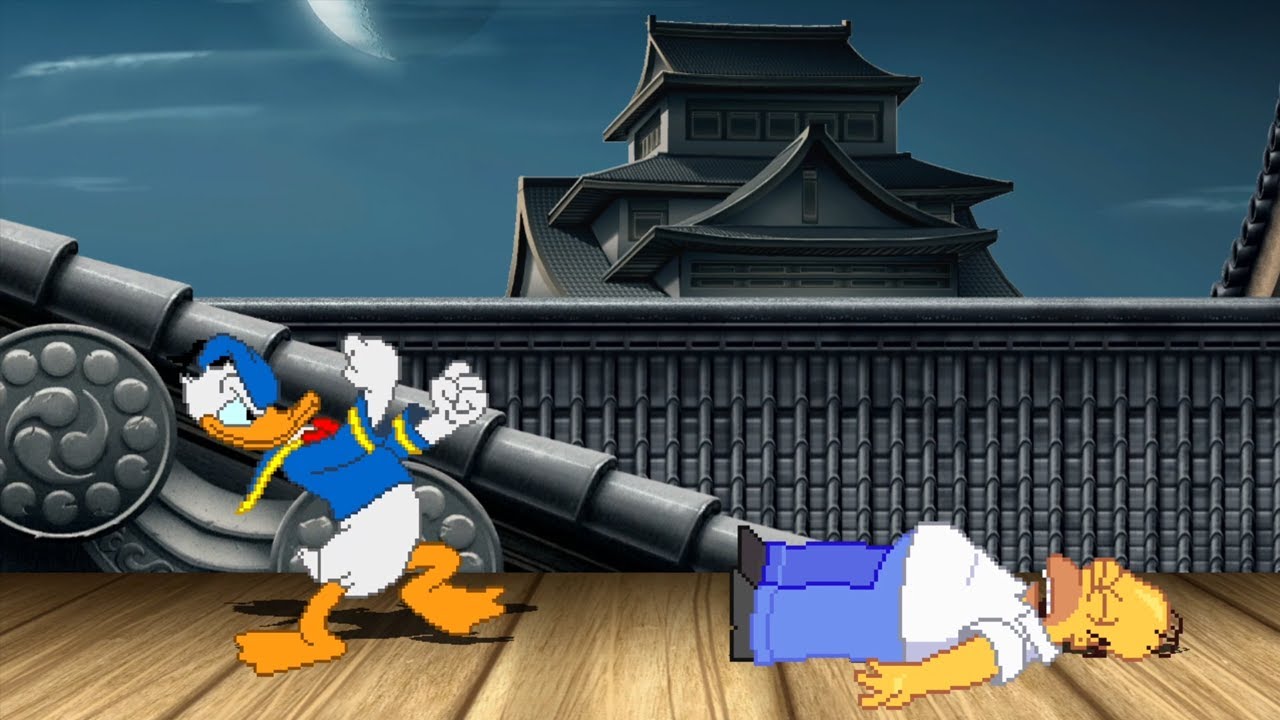 DONALD DUCK VS HOMER SIMPSON - HIGH LEVEL INSANE BATTLE!
