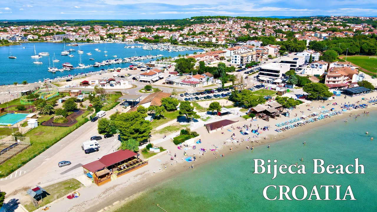 Bijeca Beach, Croatia - drone view (4K)