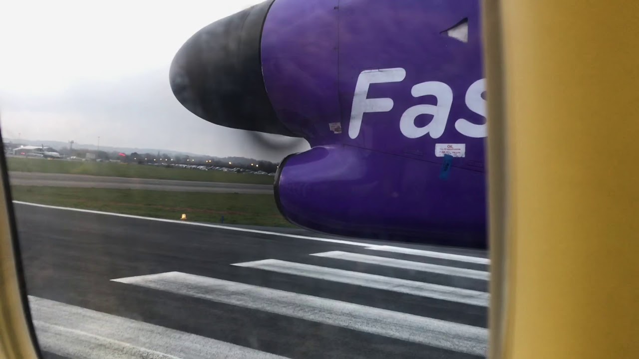 Flybe Bombardier Dash 8 Q400 Takeoff From Exeter