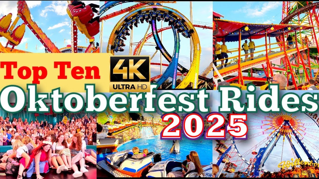 Oktoberfest 2025 | Oktoberfest Rides 4K | Oktoberfest Riesenrad | Oktoberfest Munich Germany | wiesn