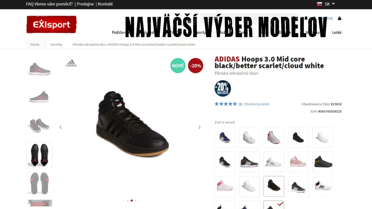 EXISPORT: Najviac modelov ADIDAS n&aacute;jdete na na&scaron;om ESHOPe.