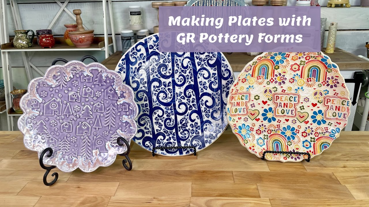 Изготовление тарелок с использованием керамики GR Pottery WA2 и RD2