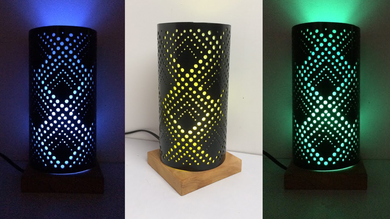 Decorative Table Lamp \ Home Decor Idea \ PVC Pipe Craft \ Wall Lamp \ Bedroom Light  \ Night Lamp