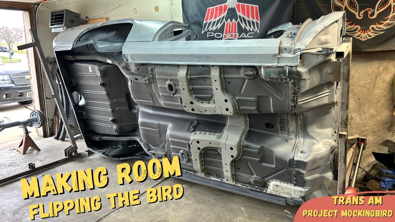 Flipping the bird, making more room in a small work space and access to the underbody