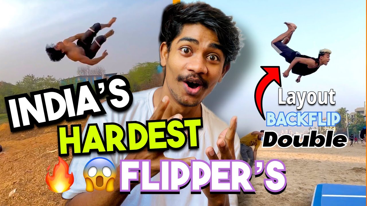Reacting to India’s Hardest Flipper’s 😱 layout Backflip double/ hyperhook Aashish