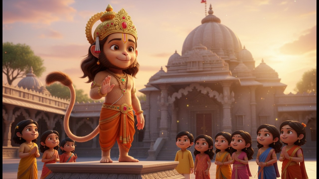जय हनुमान वीर महान | Kids Hanuman Bhajan | Cute 3D Hanuman Song | Sankat Mochan | संकट मोचन हनुमान