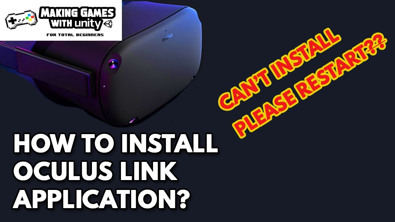 How to install Oculus Link App and prevent can't install please restart issue