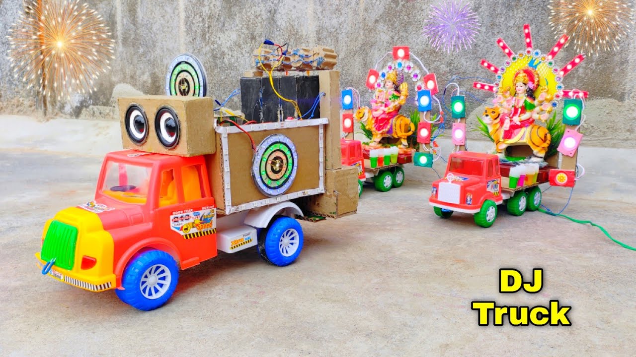 New Ganesh Puja Gauri Navratri Durga Kaali Maiya Big Dj Truck | Light Dj Trolley Radha Krishna Pooja