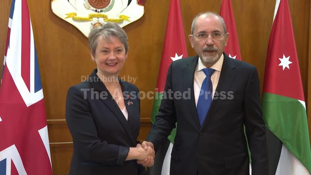 U.K. Foreign Secretary meets her Jordanian counterpart in Amman.