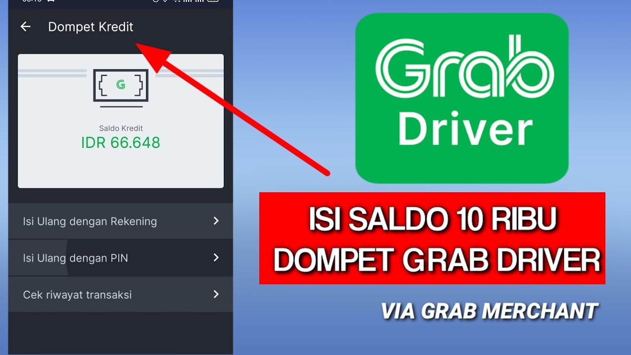 Cara Isi Saldo 10 ribu grab driver lewat grab merchant