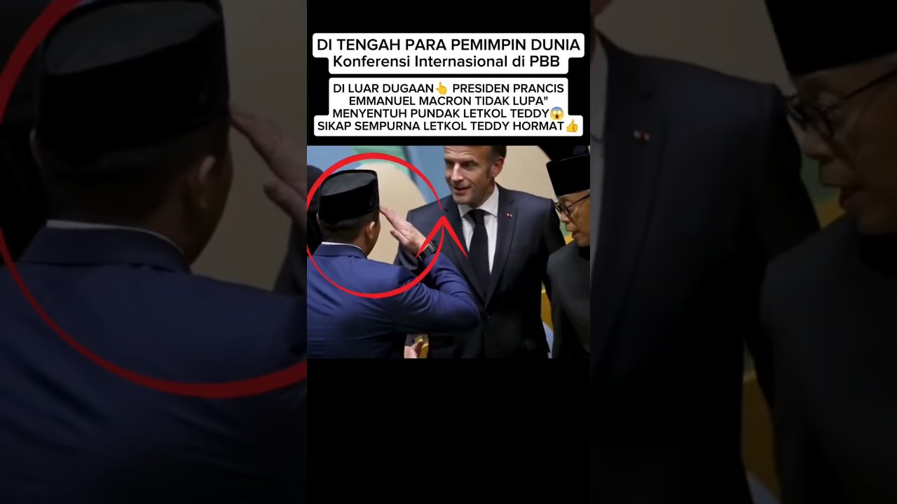 Extraordinary Lieutenant Colonel Teddy Greets Respectfully by French President Emmanuel Macron