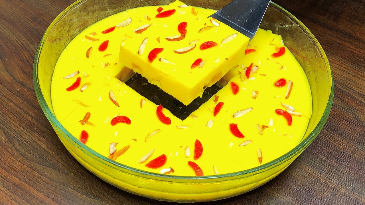 Pineapple Custard Pudding Recipe | Pineapple Pudding Dessert Recipe | Eggless Dessert