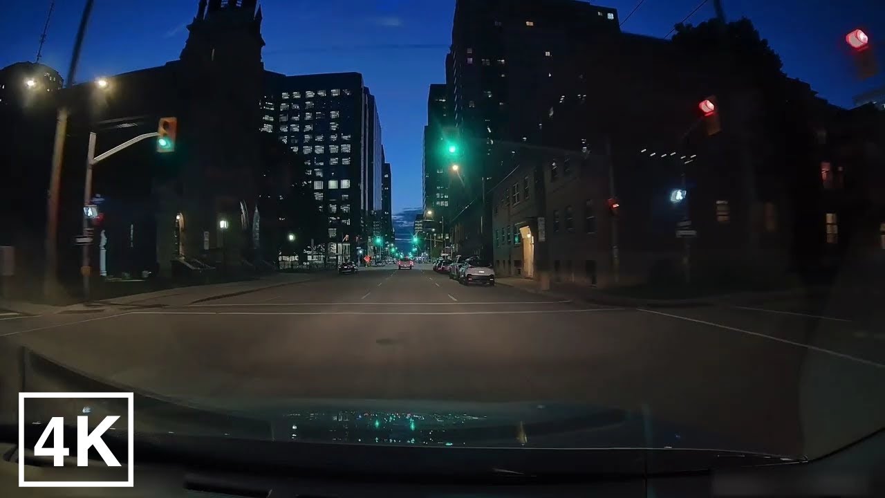 Downtown Ottawa at Night | Relaxing 4K Drive with Soothing Music | Sleep ASMR | Ontario Canada 🇨🇦