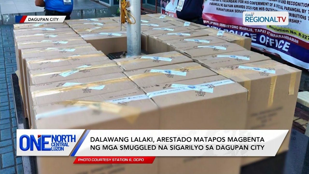 Dalawang lalaki, arestado matapos magbenta ng mga smuggled na sigarilyo | One North Central Luzon