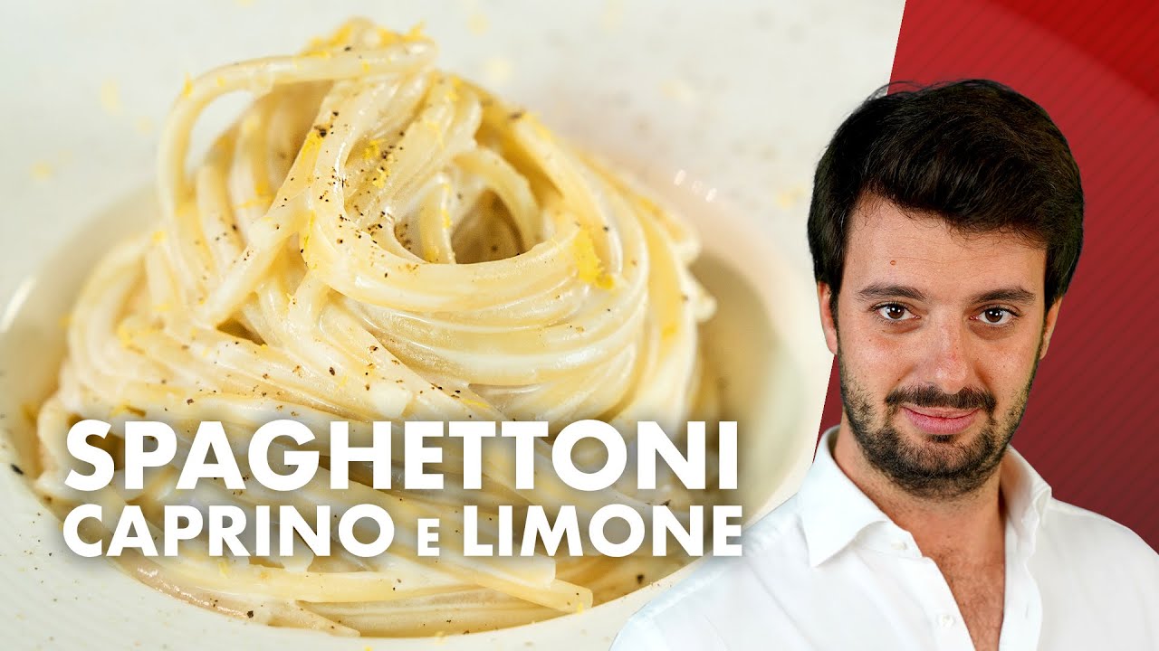 Spaghettoni caprino e limone: freschi e delicati. *ESTATE*