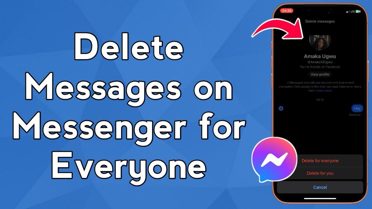 Удалить сообщения в Messenger для всех пользователей