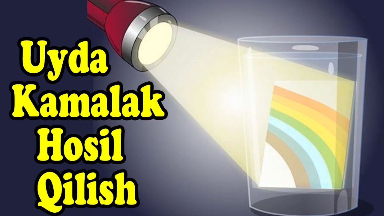 Kamalakni qanday hosil qilish - Oyna, Stakanli suv, Kompakt disk va Tutun uslubi !!!