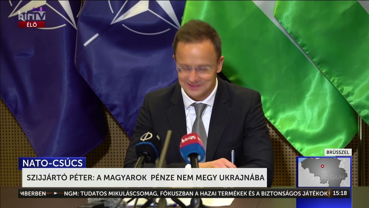 Szijjártó Péter NATO sajtótájékoztatója - Hír.FM