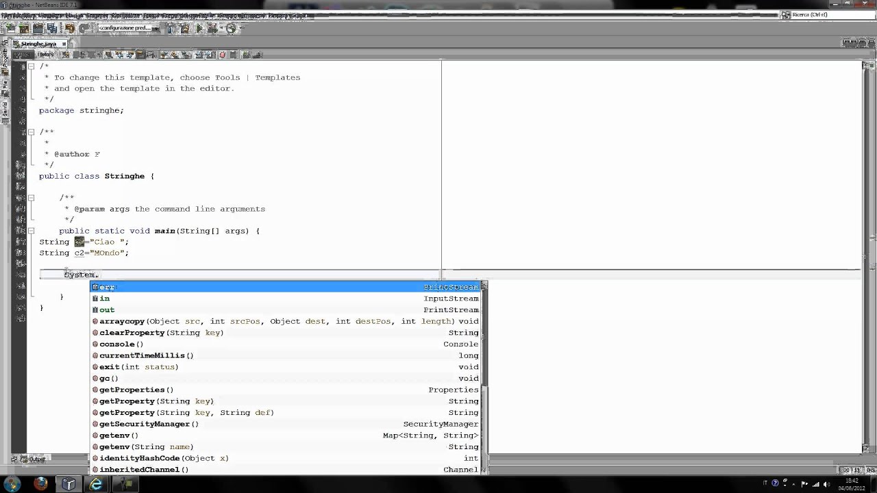 Tutorial java ita lezione 38 - Metodi sulle Stringhe