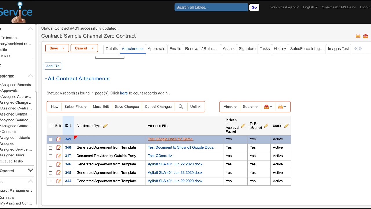 Demo of Google Docs Integration in Agiloft