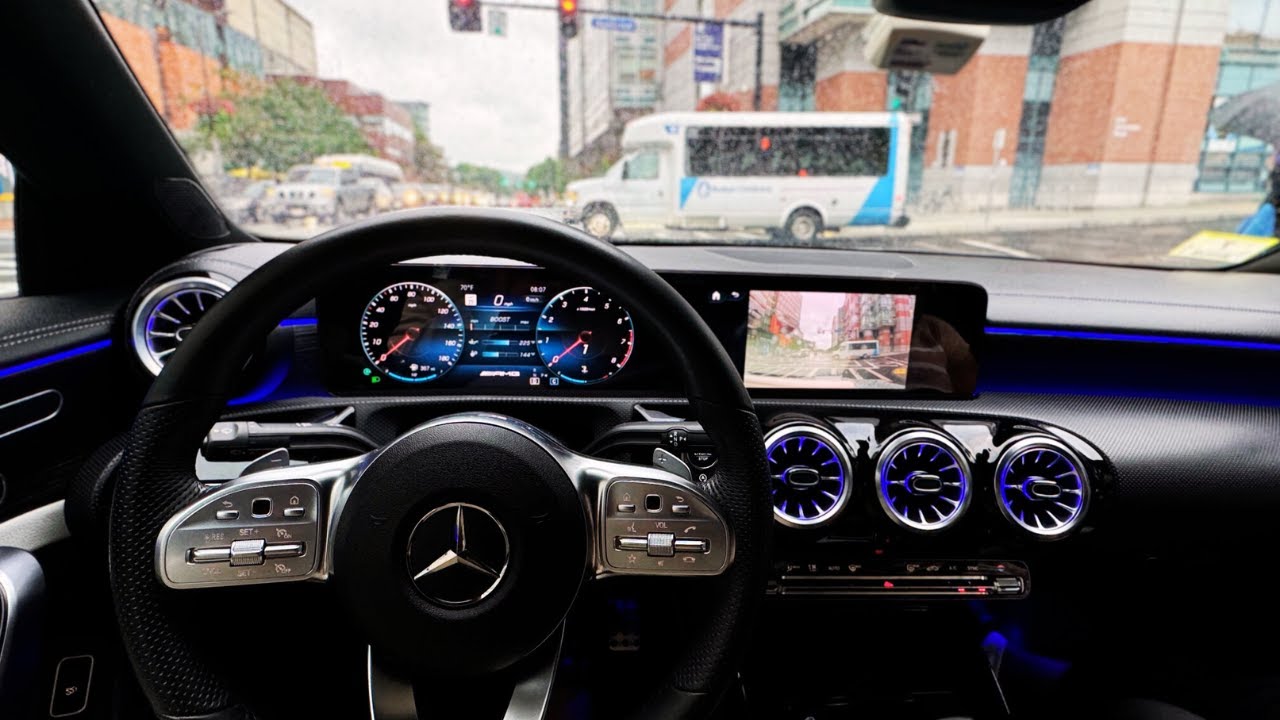 AMG CLA35 RAINY DAY POV