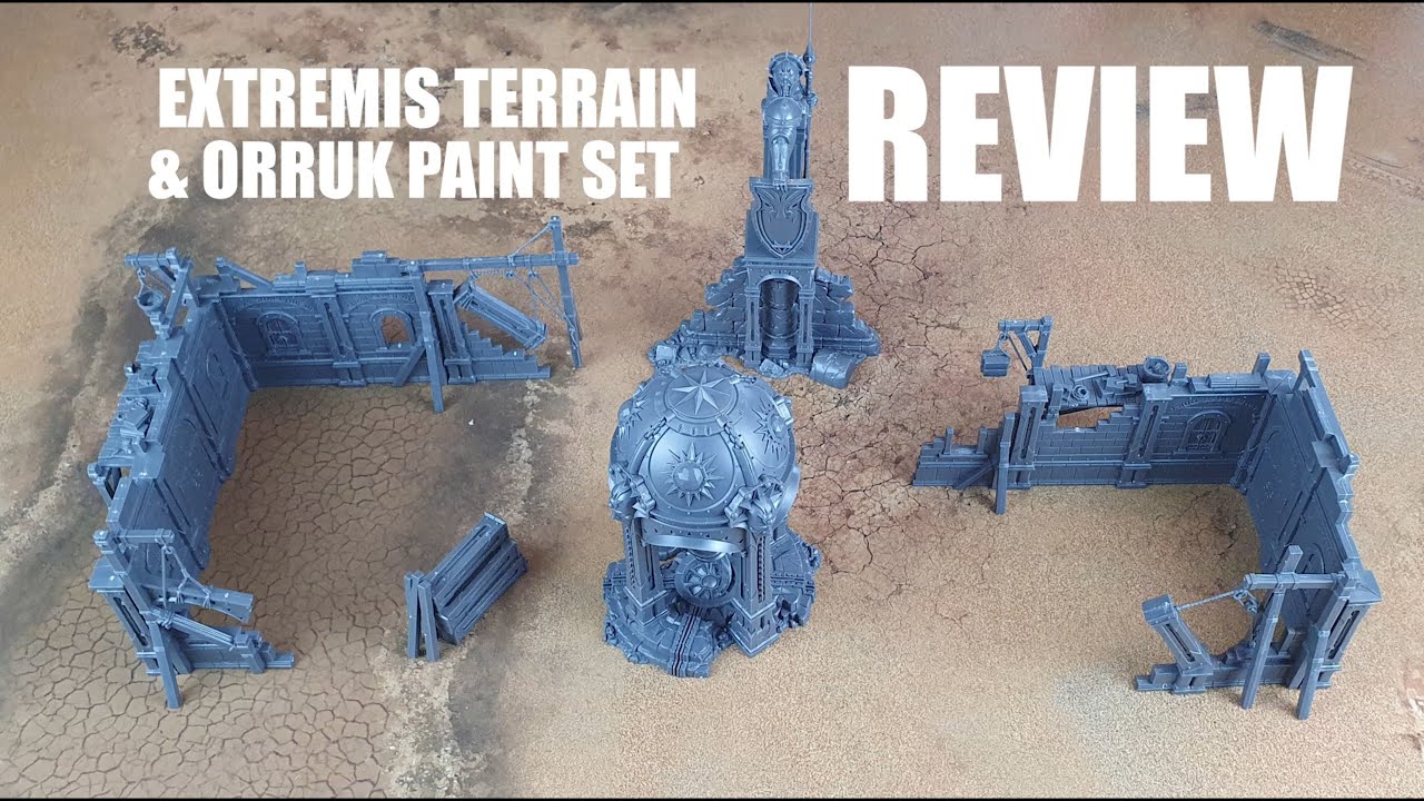Warhammer Age of Sigmar Extremis Terrain and Orruk Warclans Paint Set Unboxing and Review
