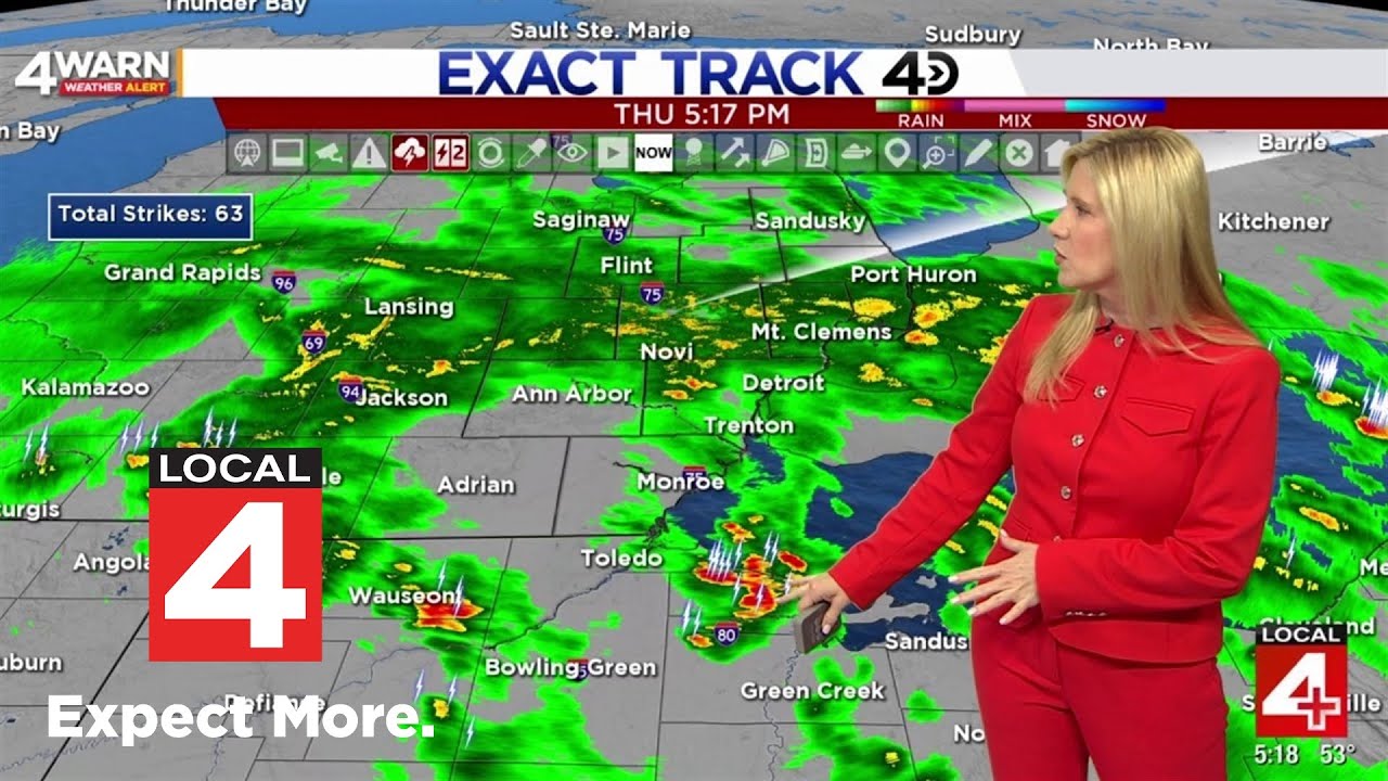 Прогноз погоды в районе Большого Детройта, 26 марта 2026 г. &mdash; обновление на 17:00.