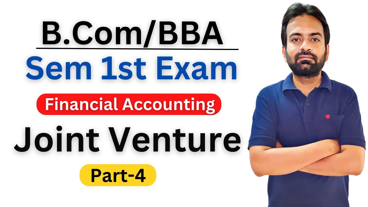Part-4, Joint venture accounting bcom 1st year | Numerical question solution