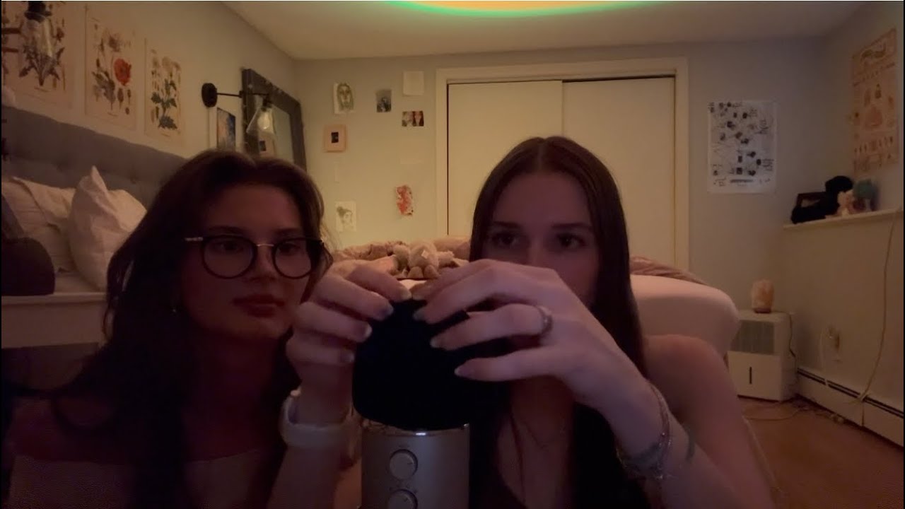 ASMR my best friend tries asmr for the first time 