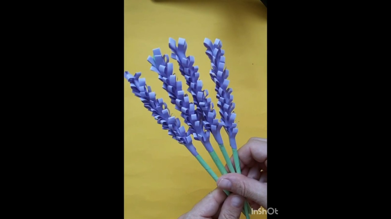 DIY Paper lavenders 💜 #diy #shorts #art #lavanta #kağıt #handmade #paper #origami #tutorial #cute