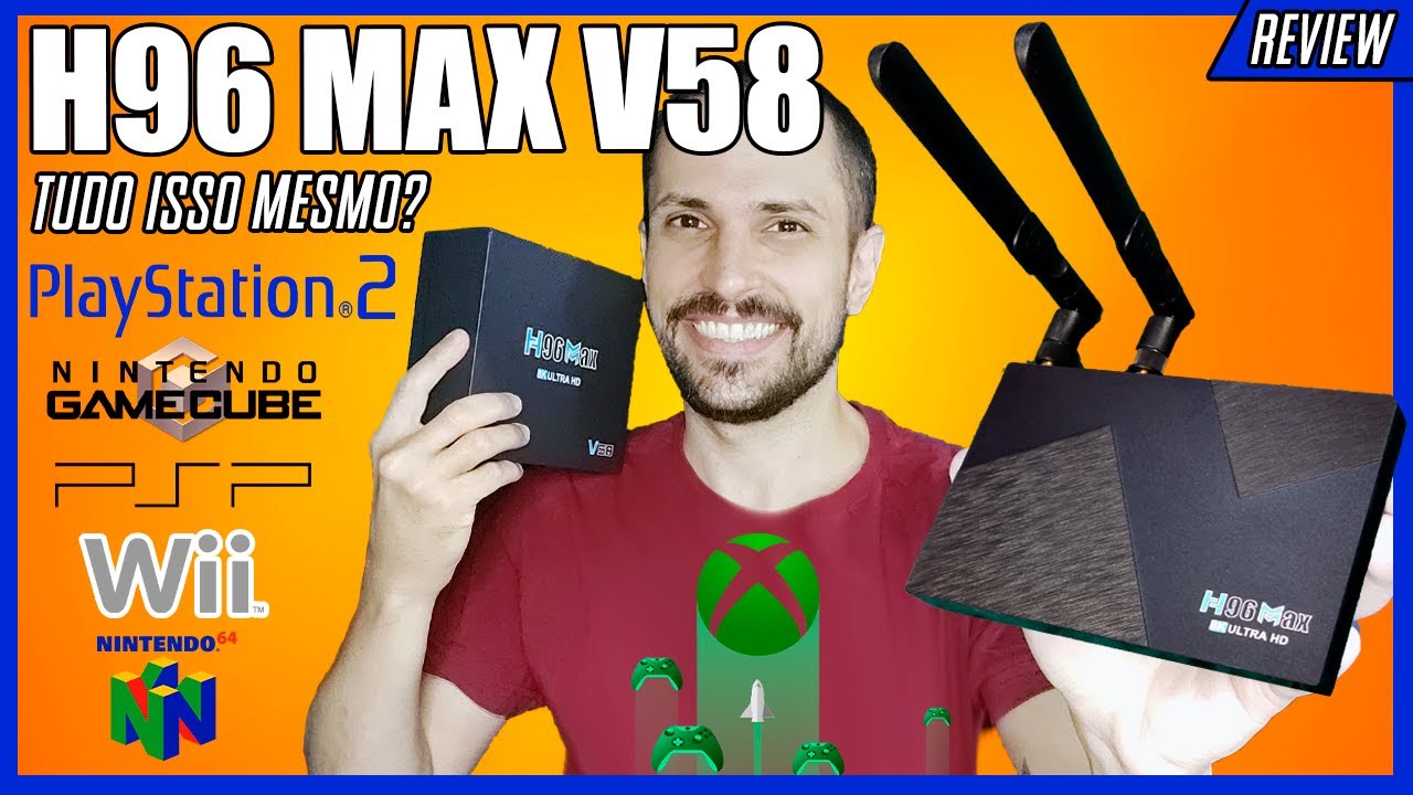 TV Box H96 Max V58: um MONSTRO rodando PS2 liso, GameCube, Wii, PSP e muito mais (review e testes)
